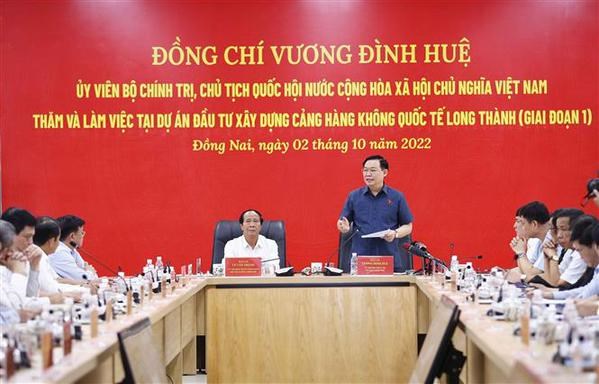 NA leader requires accelerating ground clearance for Long Thanh airport project