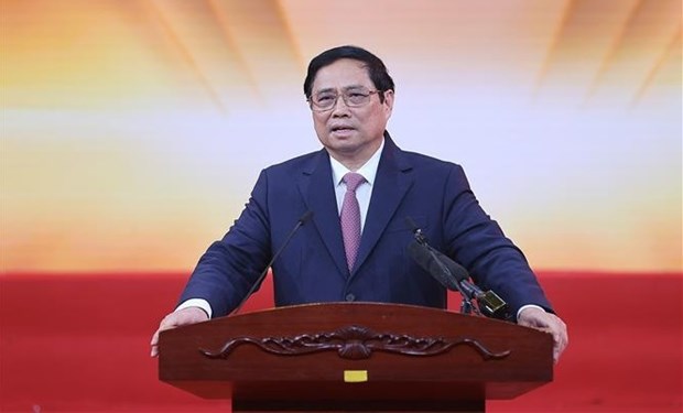 Prime Minister Pham Minh Chinh speaks at the event (Photo: VNA)