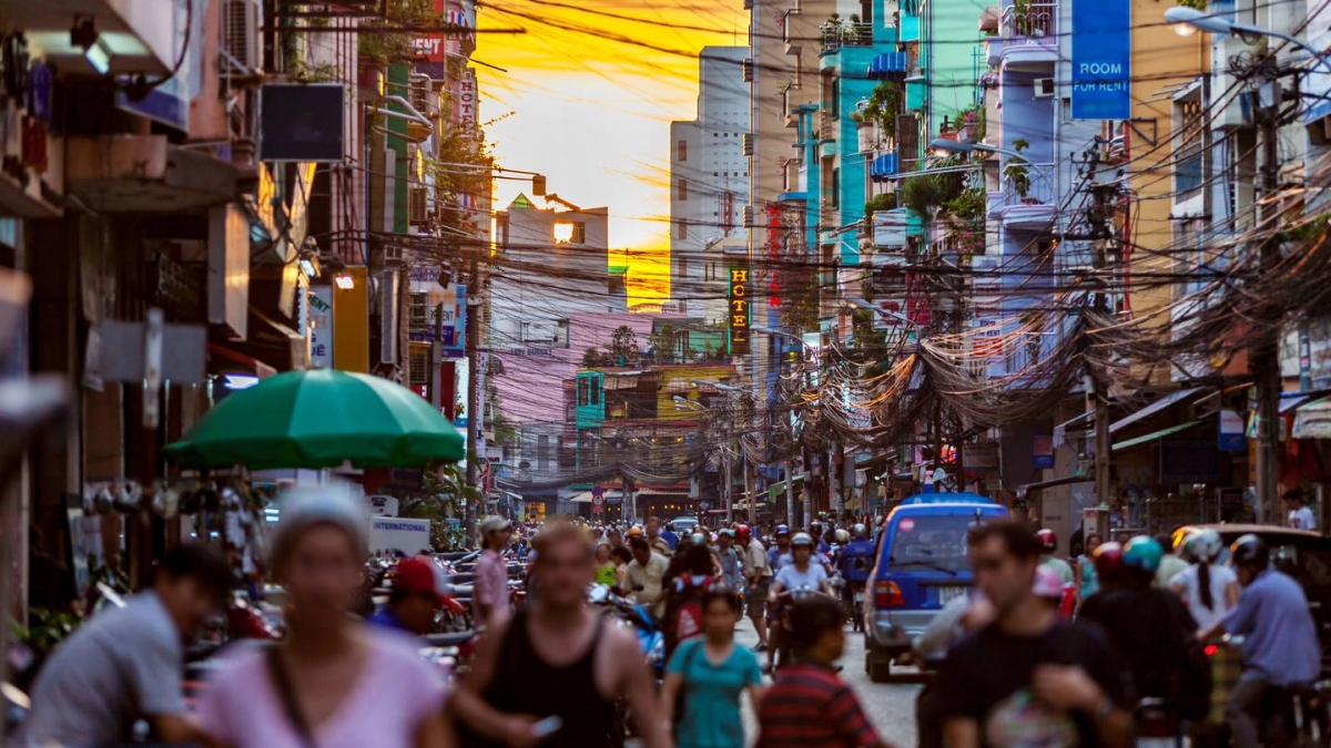 There's never a dull moment on the bustling streets of Ho Chi Minh City. Photo / 123rf