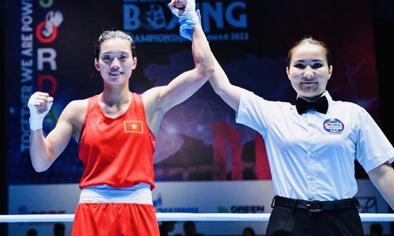 Nguyễn Thị Tâm thắng áp đảo võ sĩ Hàn Quốc, tiến vào chung kết giải boxing châu Á