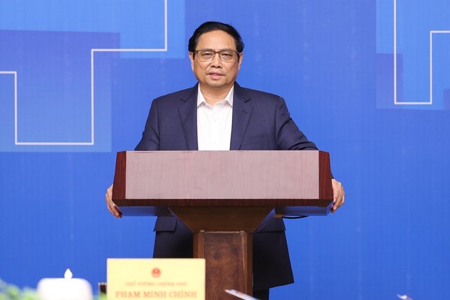 Thủ tướng Chính phủ Phạm Minh Chính phát biểu tại hội nghị. Ảnh: VGP