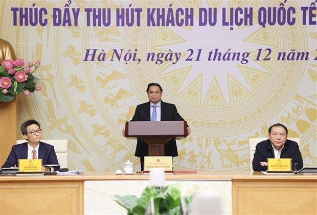 Prime Minister Pham Minh Chinh speaks at the conference. (Photo: VNA)