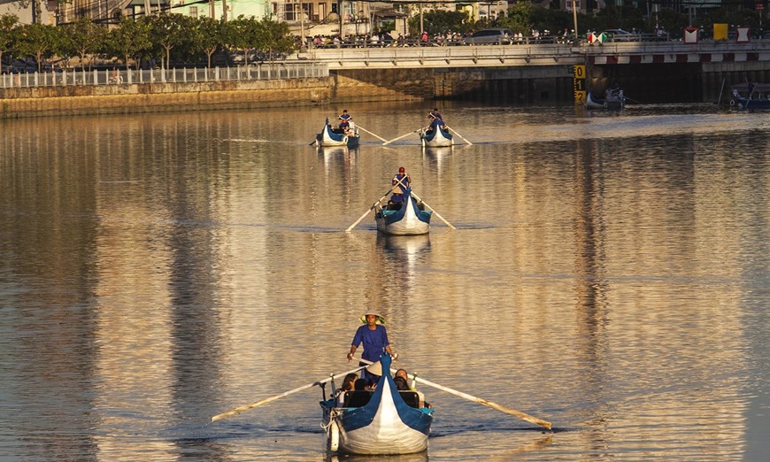 A way to discover the city - taking a ride along Nhieu Loc Canal. 