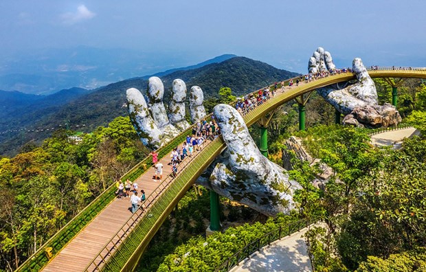 Golden Bridge - a tourist attraction in the central city of Da Nang. (Photo: VNA)