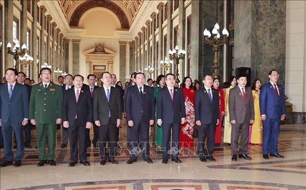 The Vietnamese delegation includes representatives from the legislature, ministries and agencies relating to major cooperation areas between the two countries. 