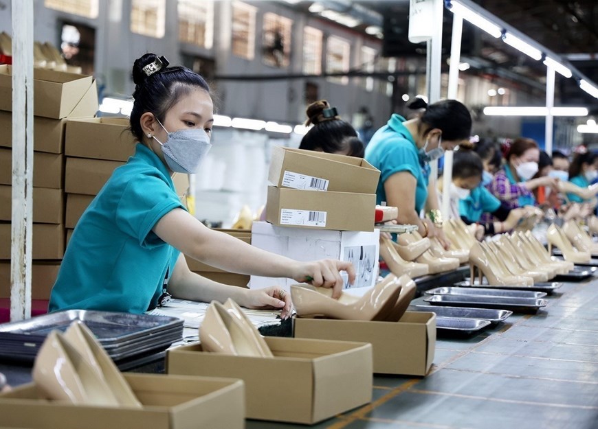 Workers at the Gia Dinh leather shoe factory in Thu Duc city, Ho Chi Minh City. 