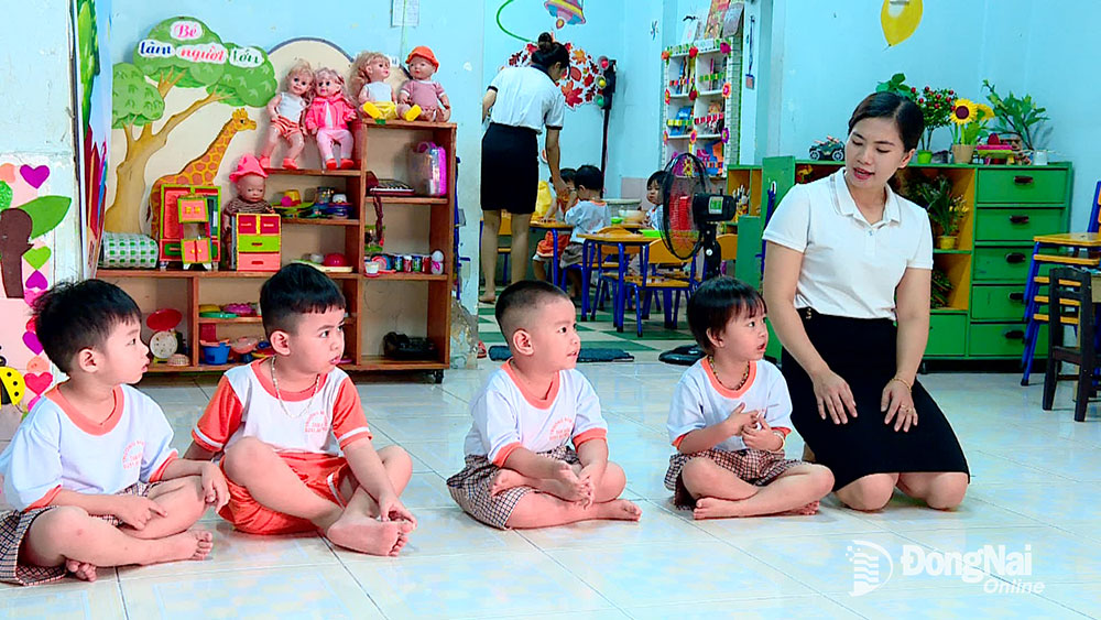 Ảnh minh họa: Các cô giáo cùng học trò tại Trường mầm non Tam Hòa, TP.Biên Hòa