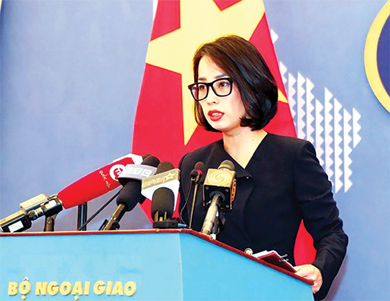 Bà Phạm Thu Hằng, Người phát ngôn Bộ Ngoại giao. Ảnh tư liệu: TTXVN