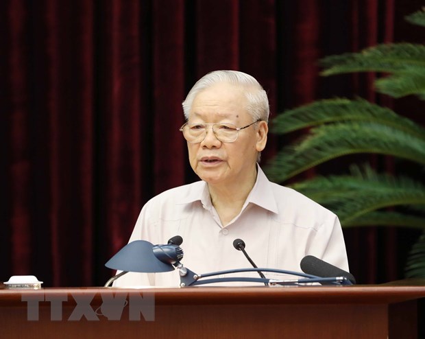 Tổng bí thư Nguyễn Phú Trọng phát biểu chỉ đạo tại hội nghị. Ảnh: TTXVN