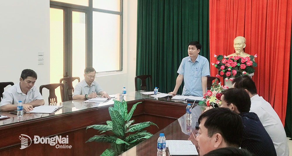 Phó chủ tịch UBND H.Thống Nhất Trần Đức Hòa phát biểu kết luận tại cuộc hội chuẩn bị cho kỳ thi tốt nghiệp THPT năm 2023