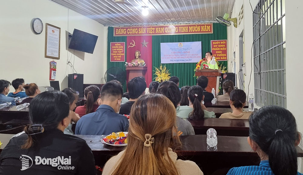 Buổi tuyên truyền phòng chống ma túy cho công nhân nhà trọ tại P.Long Bình, TP.Biên Hòa