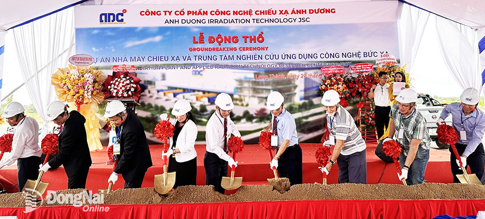 groundbreaking ceremony for its radiation plant and Radiation Technology Application Research at Long Thanh Hi-Tech Industrial Park