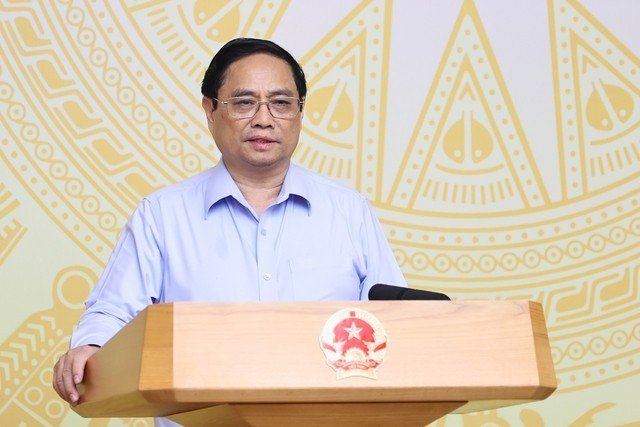 Thủ tướng Chính phủ Phạm Minh Chính phát biểu chỉ đạo tại hội nghị (Ảnh: VGP)