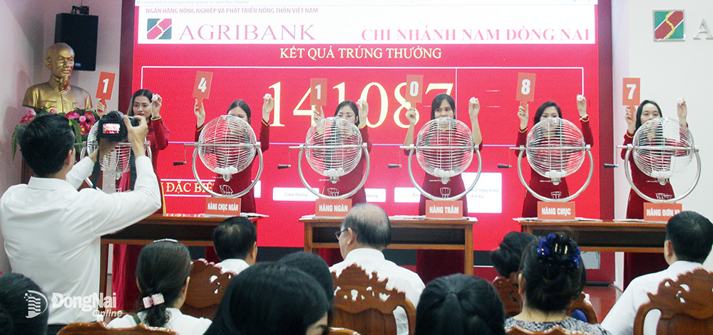 Mã số trúng thưởng giải đặc biệt của chương trình huy động tiết kiệm dự thưởng chào mừng 5 năm thành lập chi nhánh Agribank chi nhánh Nam Đồng Nai